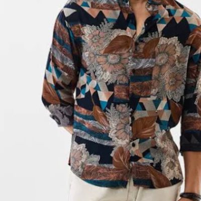 Men’s Regular Fit 100%  cose Floral